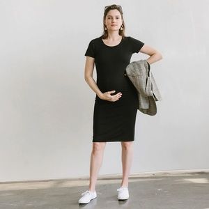 Storq T-Shirt Maternity Dress, Black